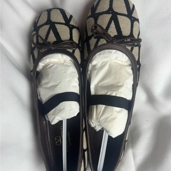 Valentino Garavani Toile Iconographe ballerina flats - Picture 4 of 9